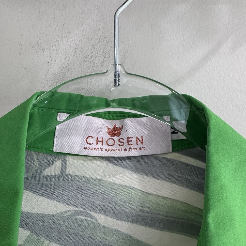 CHOSEN butterfly Tropical Palm Leaf Print Blouse And Skirt Set Medium 6-4931 - Picture 3 of 4
